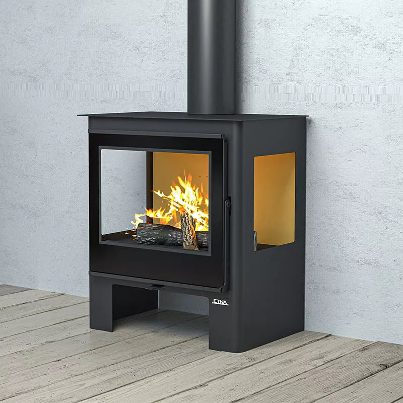 Poêle à bois 3 vitres Shiva - 10 Kw
