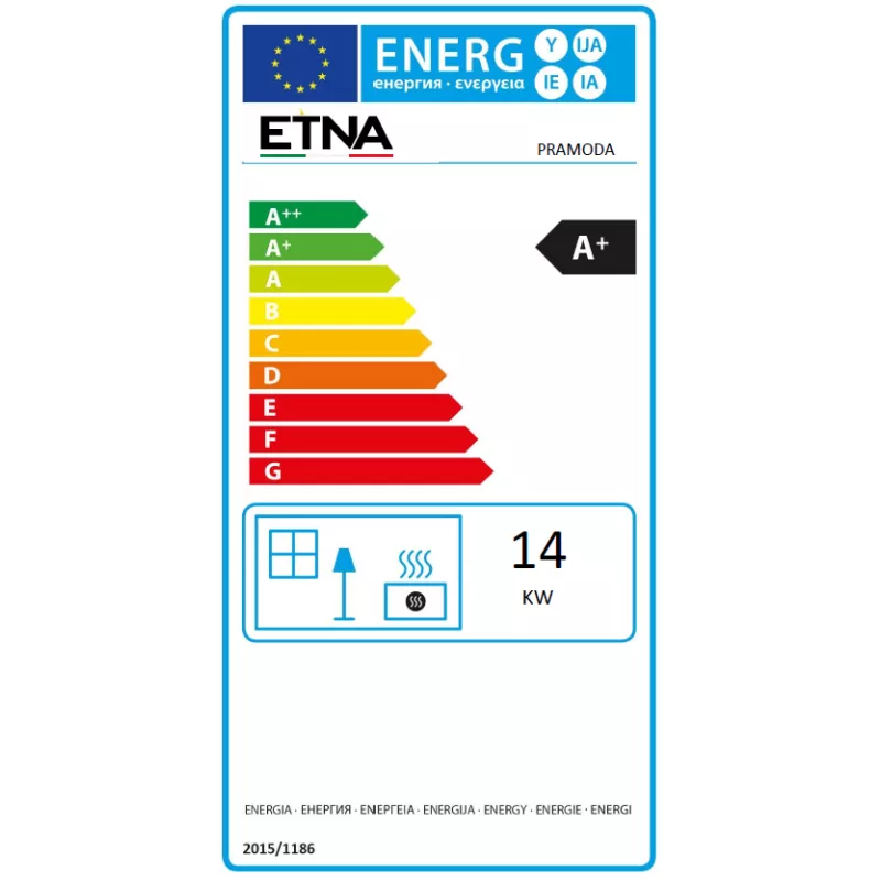 Poêle à bois avec four et plaque de cuisson Pramoda - 14 Kw