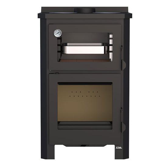 Poêle à bois avec four et plaque de cuisson Pramoda - 14 Kw