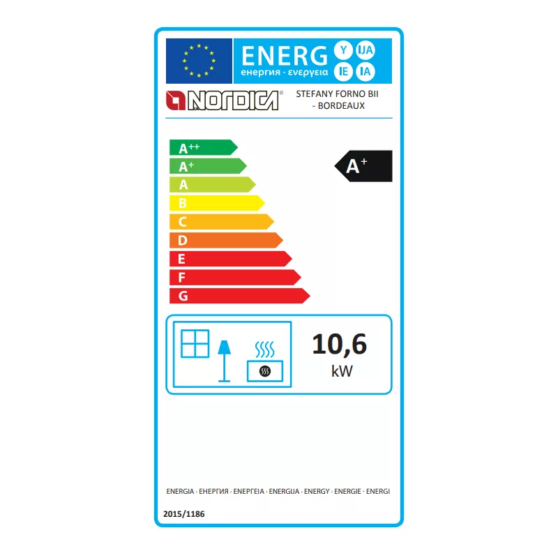 Poêle à bois avec four Stefany Forno BII - 13 Kw