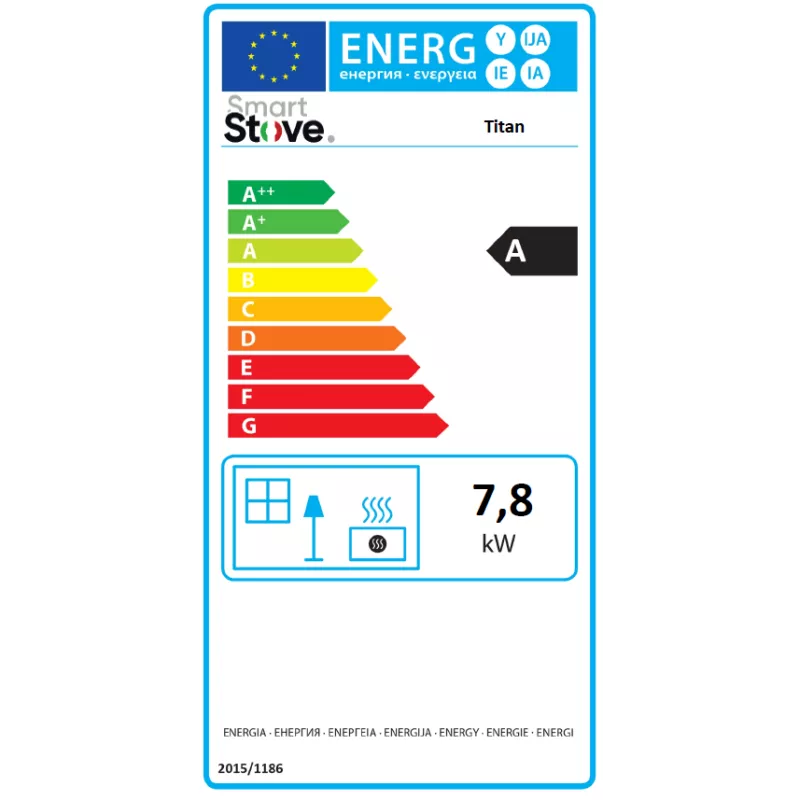 Poêle à bois avec four Titan - 8 Kw