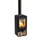 Poêle à bois Domino avec range bûche - 8,5 Kw