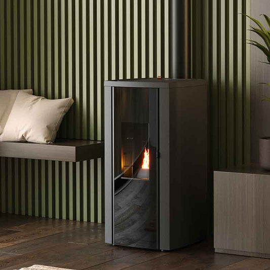 Poêle à granulés étanche (sortie dessus concentrique) Cristallo Silenzio Up - 9,2 Kw