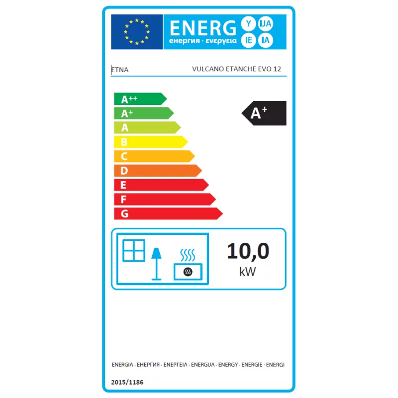 Poêle à granulés étanche Vulcano EVO - 12 Kw